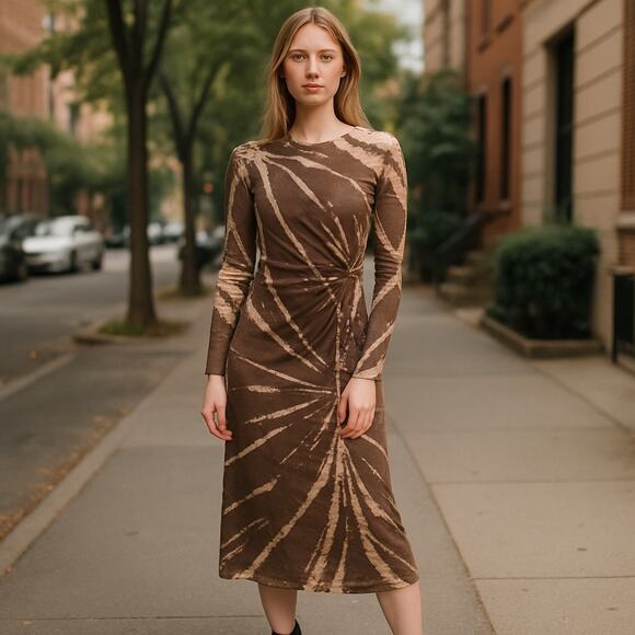 YFB Neutral Multi Print Maxi Dress NEW with Tags - Picture 1 of 7